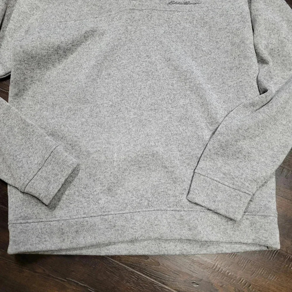 Eddie Bauer Radiator Fleece Snap-Front Pullover Gray Heather Size L - Picture 2 of 4